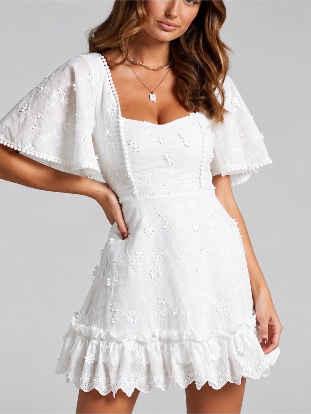 Showpo Fancy A Spritz Square Neck Mini Dress NWT